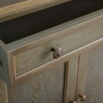 Cosetta Antique Ltalian Sideboard Fern Motif Buffet Table Living Room Wood Entryways Cabinet - Image 3