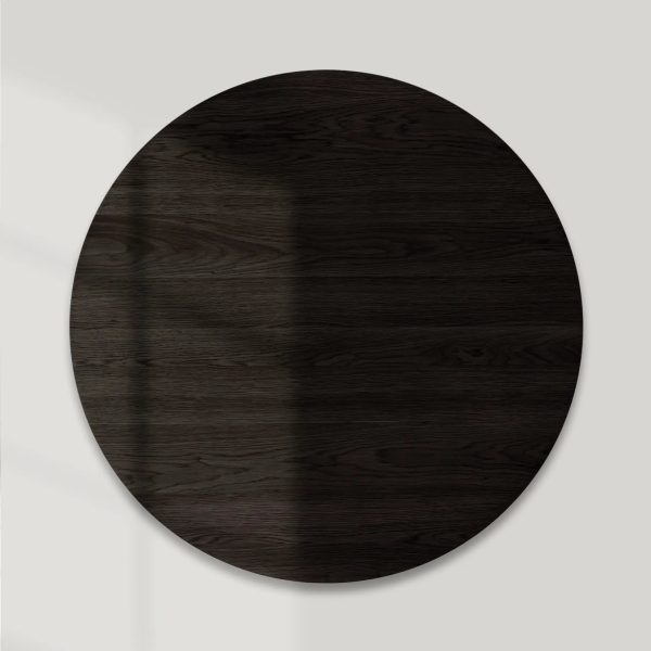 Finnley Round Wood Coffee Table Modern Sofa Center Tea Table with Reeded Detailing - Image 3