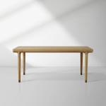 Eletta White Oak Wood Expandable Dining Table with 15″ Extensions Allow