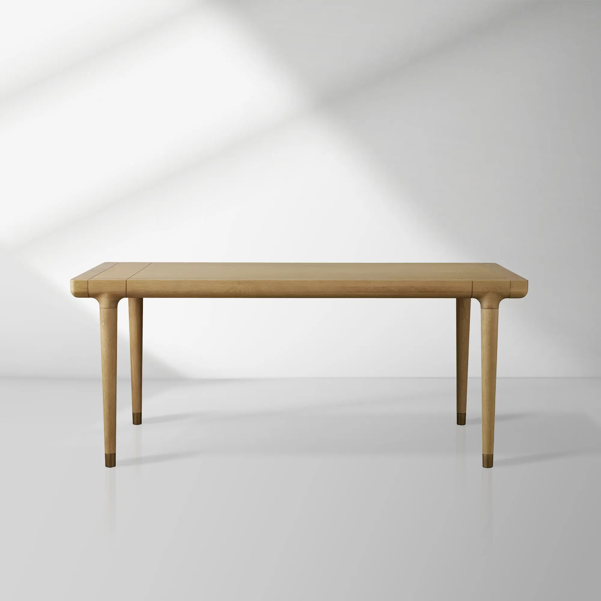 2000x2000_20250911_22_1_445688d3-03f1-4f28-8996-49521c3727ba.png Eletta White Oak Wood Expandable Dining Table with 15″ Extensions Allow - Image 1