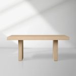 Calvin Rectangle Oak Wood Dining Table Modern Rustic