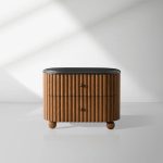 Black Marquina Marble Bedside Table Carlisley Bedroom Nightstands