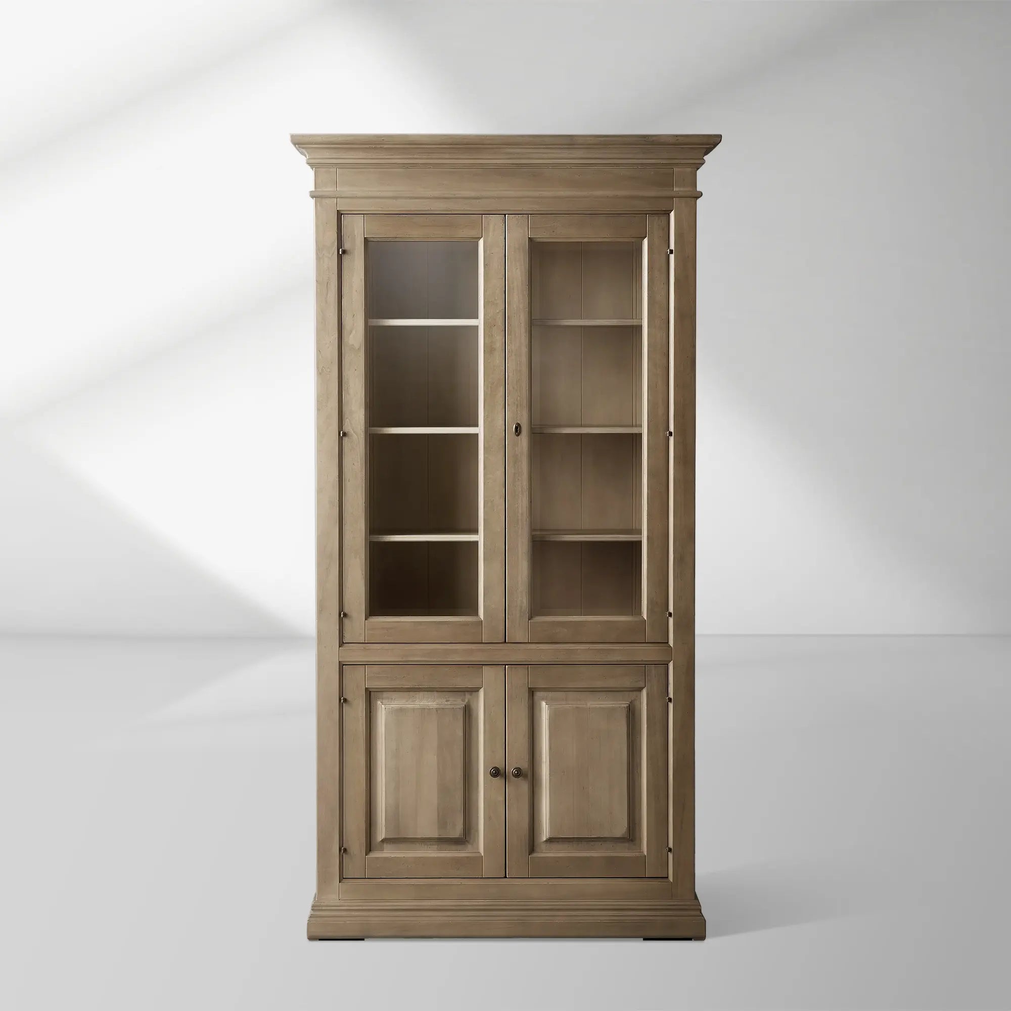 2000x2000_20250912_22_1_03632708-3202-4cbc-b984-063f369fc466.jpg Tuscany Italian Crafted Wood Display Storage Cabinet With Glass Door - Image 1