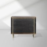 Mihaela Wood Closed Nightstand Retro Oak Nightside Table With Drawer Barrel Inspired