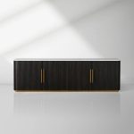 Finnley Sideboards Living Room Media Cabinets with Marble Top