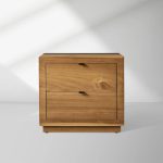 Acacius Closed Wood bedside Nightstand Yukas night side table 2 Drawers