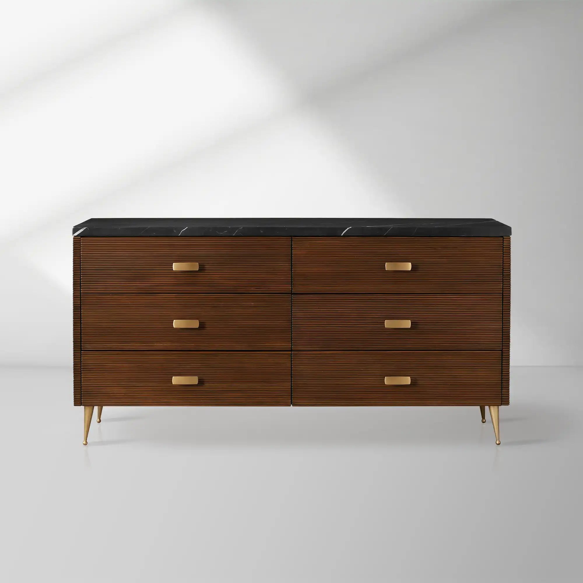 2000x2000_20250912_22_1_45c4eaf8-26ea-42f6-811a-3d4711304822.jpg Giselle Six-Drawer Dresser Vintage Bedroom Chest Wood Entrance Storage Cabinet - Image 1