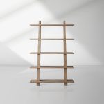 Panta Romanian oak Wood Bookcase