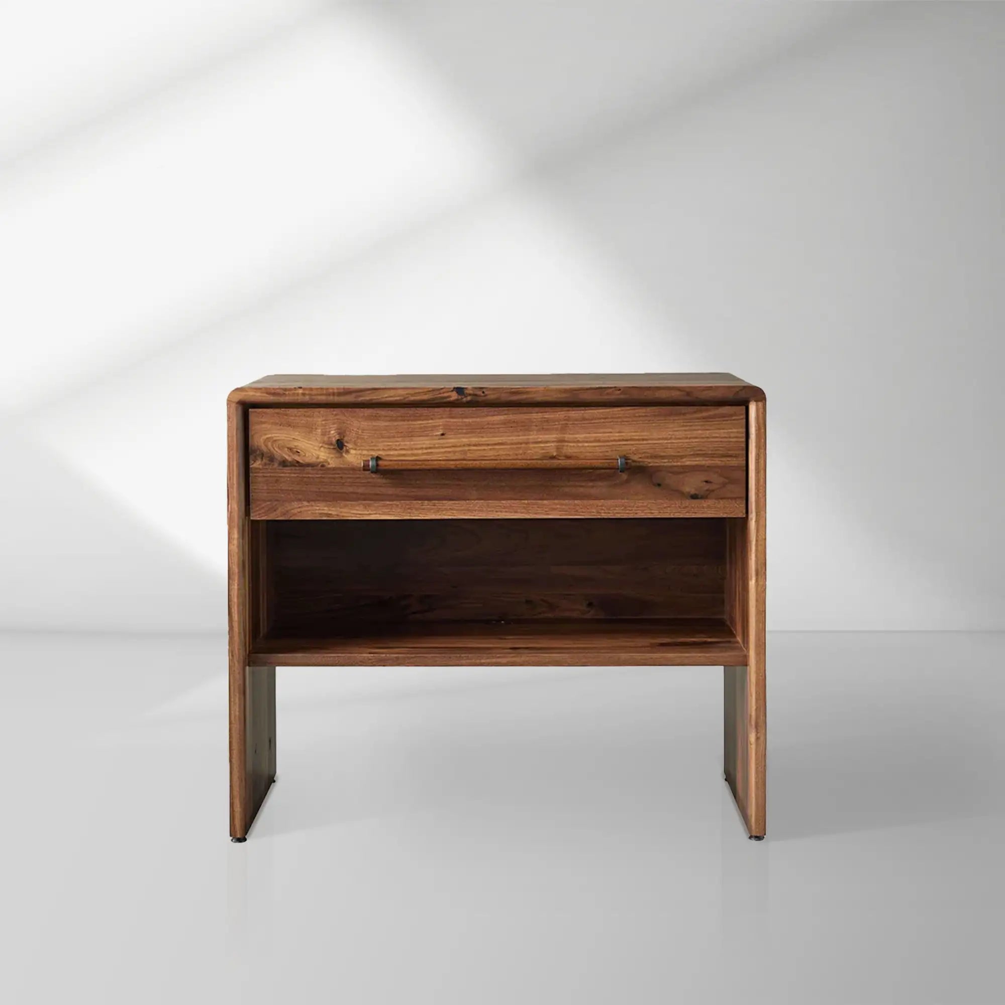 2000x2000_20250912_22_1_555c4be5-323d-4594-8b73-ee5a014759ae.jpg Miller Open Nightstand Solid Walnut Bedside table with Shelf & Drawers - Image 1