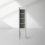 Athens Narrow Bookcase Single Row Display Cabinet