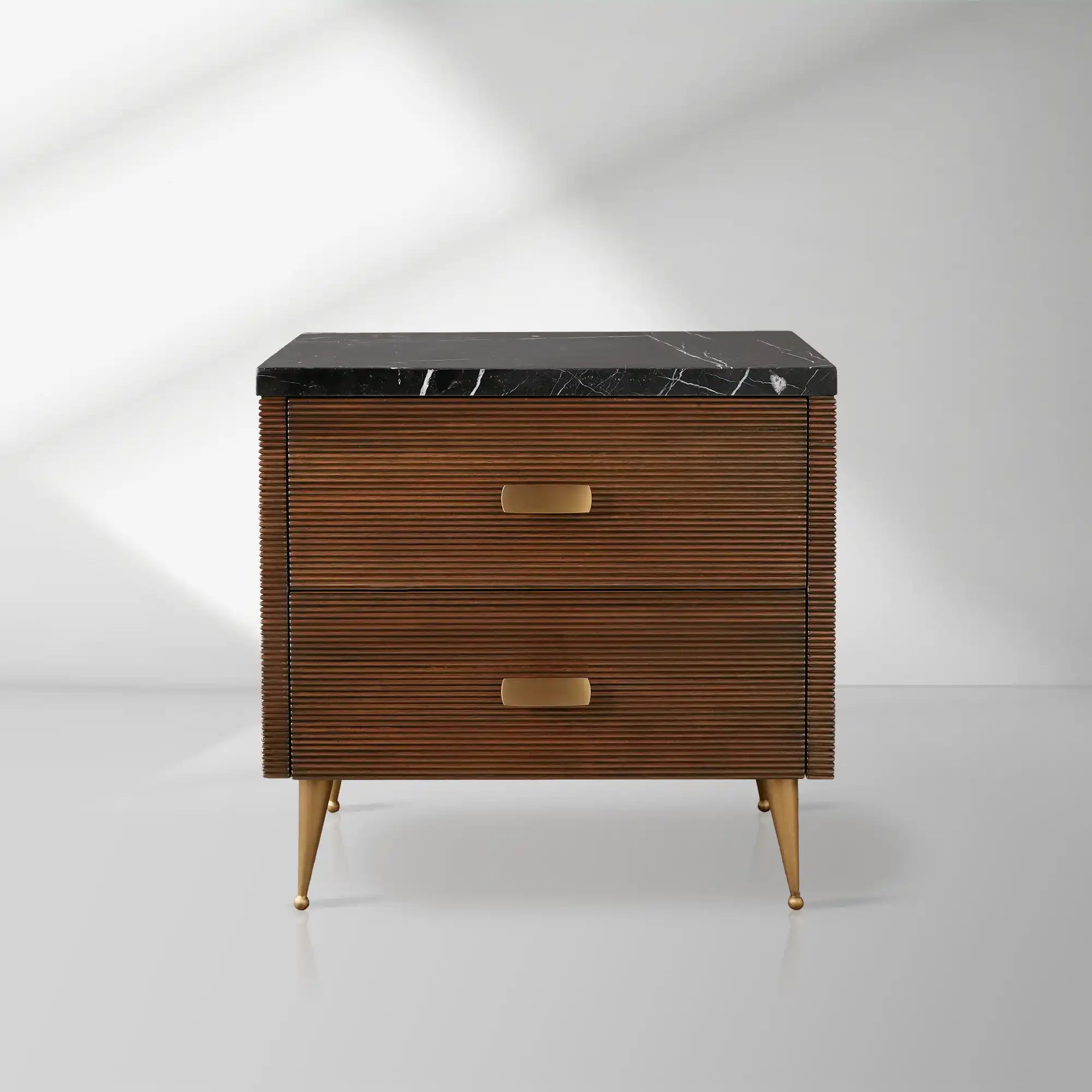 2000x2000_20250912_22_1_780378be-ff59-40ee-aff3-d2d0b82e614a.jpg Giselle Mahogany Nightstand Wood Two-Drawer Chest Nightside Table Cabinet - Image 1