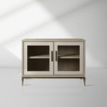 Malone Wood Sideboard Buffet Storage Cabinet With Two-Door Glass