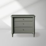 Henley Nightstand Solid Mahogany Nightside Tables With Three Drawers