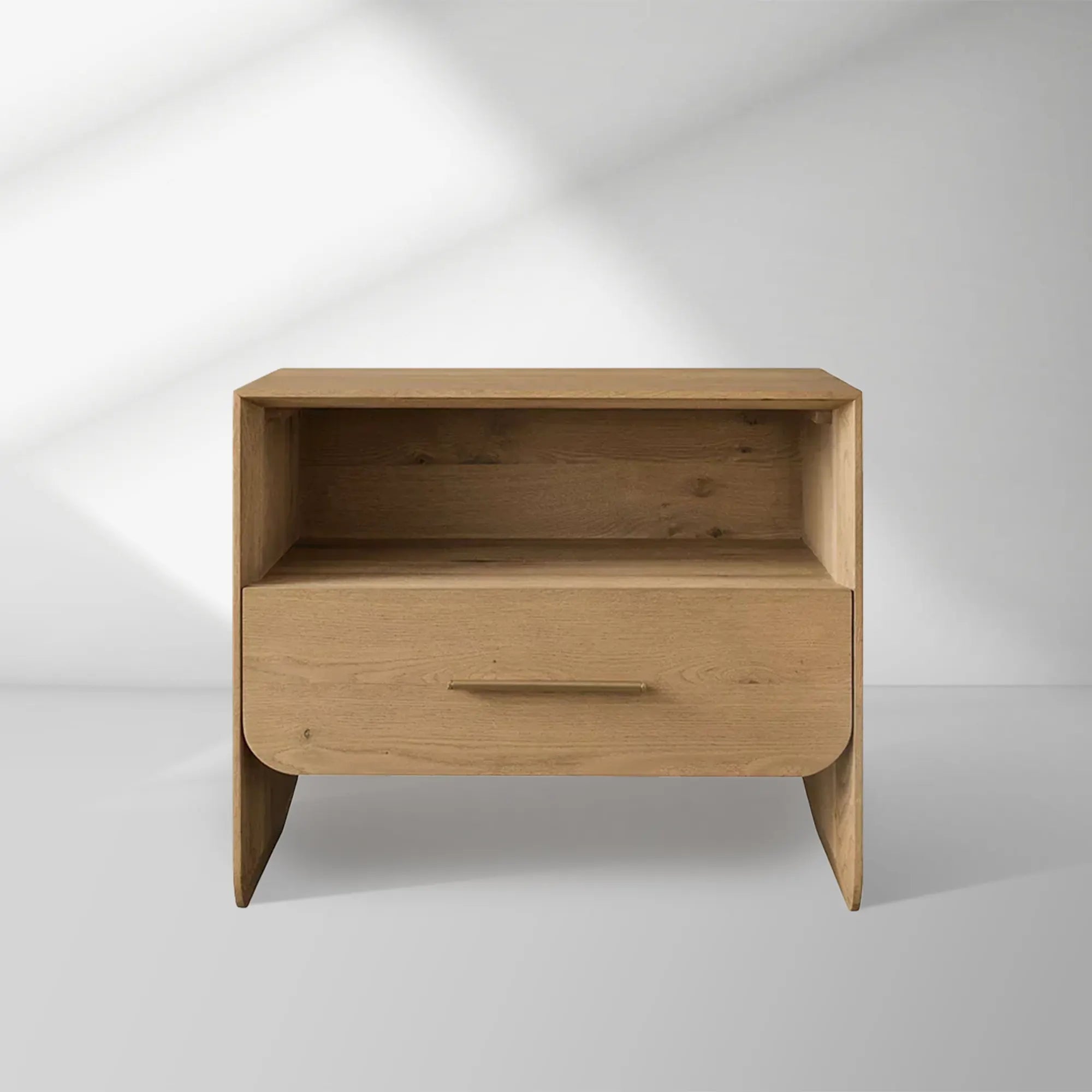 2000x2000_20250912_22_1_c7693002-1388-46f8-a739-ab6fe06aa262.jpg Felton Open Nightstand Oak Bedside Cabinet with Drawer & Shelf - Image 1