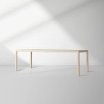 Ford Ash Wood Rectangle Dining Table Modern Rural Parsons Style
