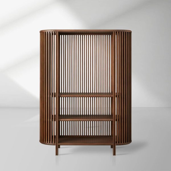 Paige Low Reeded Storage Cabinet - Image 5