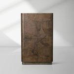 Polanco Wood Tall Storage Cabinet Large Sideboard With Two Spacious Drawers