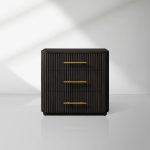 Finnley Wood Nightstand Bedroom 3 Drawer Chest Cabinet