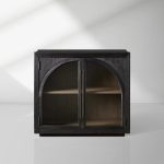 Hattie Oak Hall Chest Arched Design Storage Cabinets