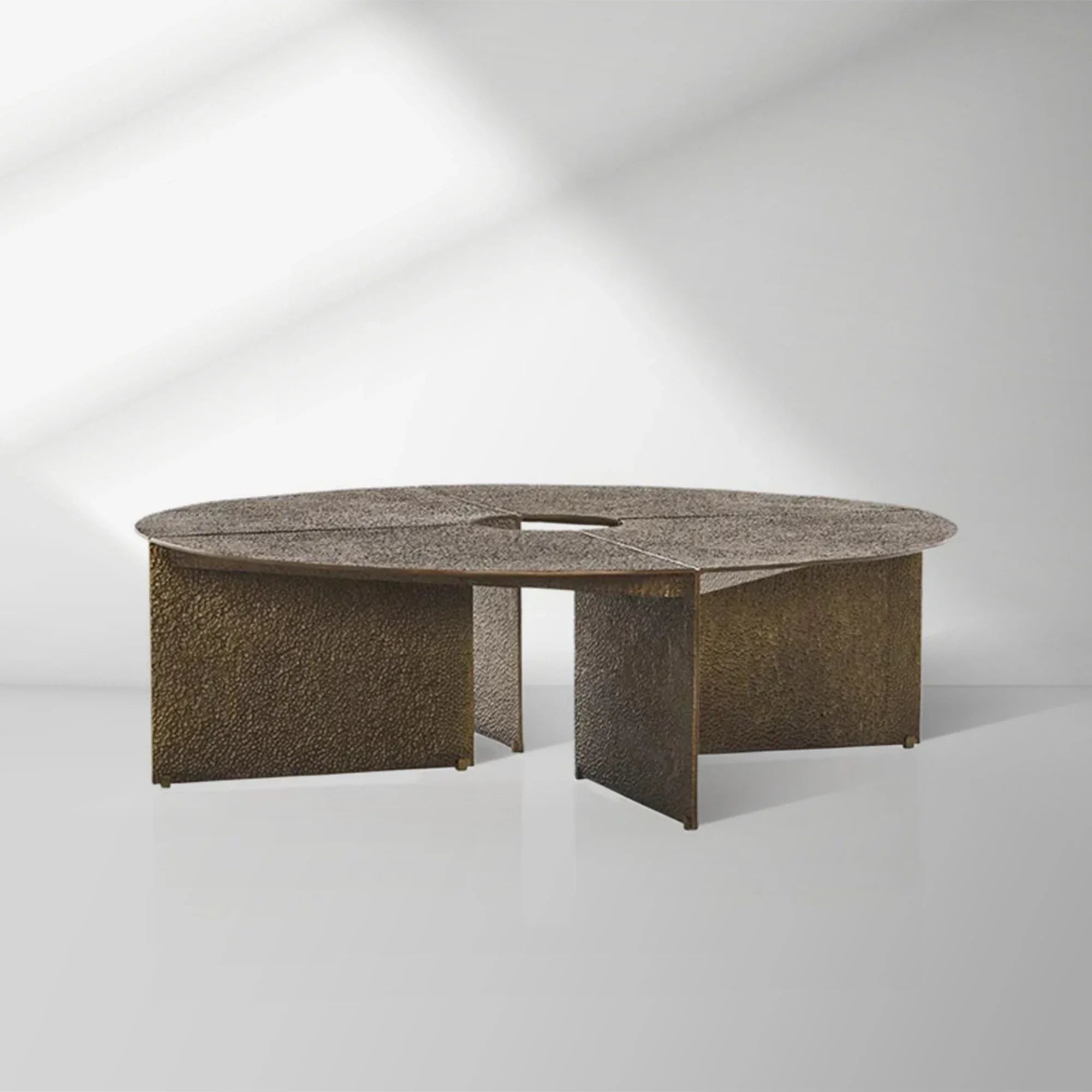 2000x2000_20251009_CT_1_af16426b-298b-4d19-906f-784311a58acd.jpg Bowie Hammered Cast Coffee Table Aluminum Sofa Center Tea Table in Antiqued Bronze - Image 1