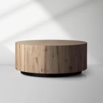Sullivan Wood Round Coffee Table Oak Sofa Center Tea Table