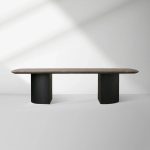 San Germani 72" Stone Coffee Table with Dauphine Metal Base