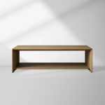 Felton Minimalist Coffee Table Oak Cocktail Table Rural Living Room  Wood Center Tea Table - Image 5