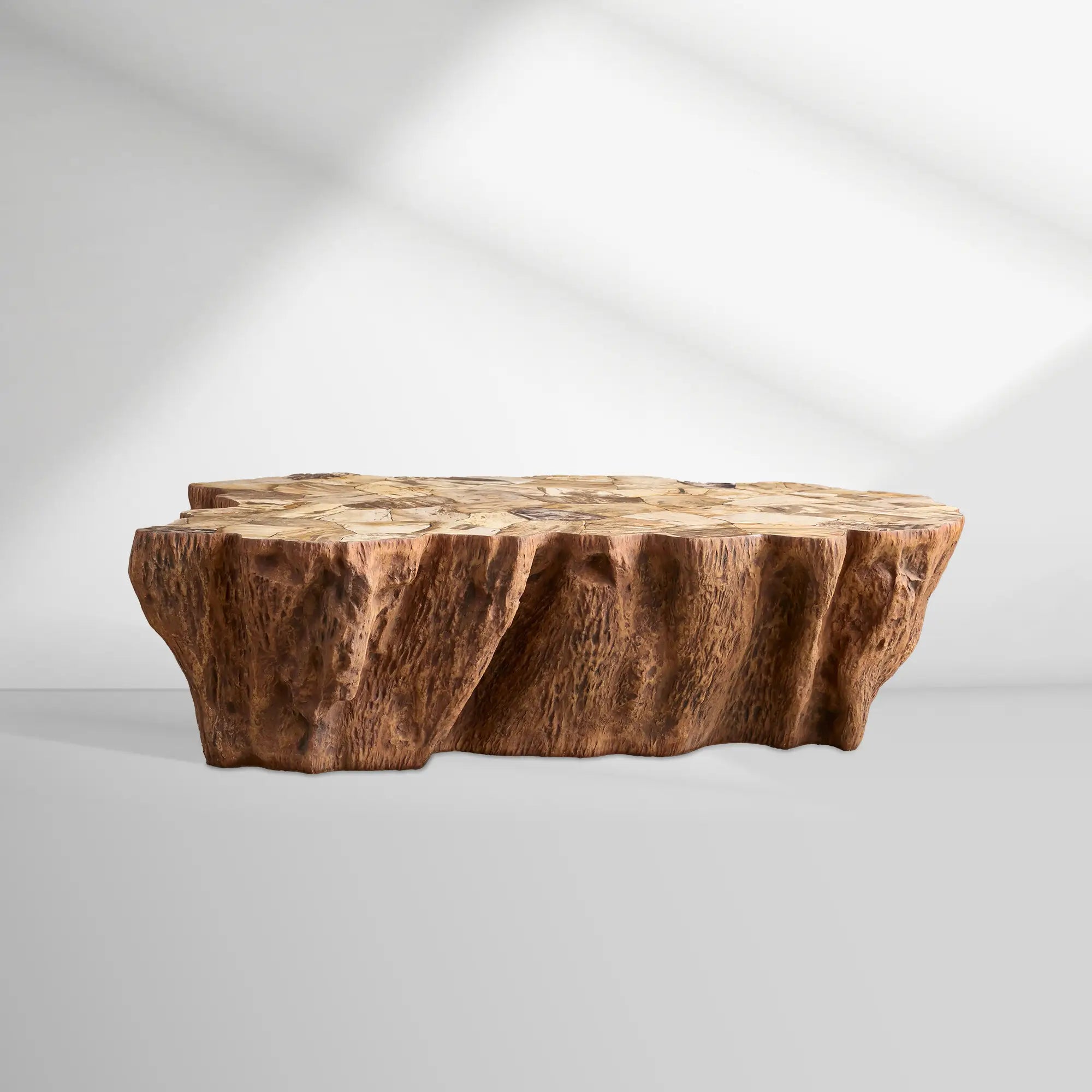 2000x2000_20251113_HL_1_3b8abdae-762d-480a-ac3e-d153ac48d780.jpg Clayhill Irregular Shape Coffee Table Petrified Wood Cocktail Table Unique Sofa Center Tea Table - Image 1