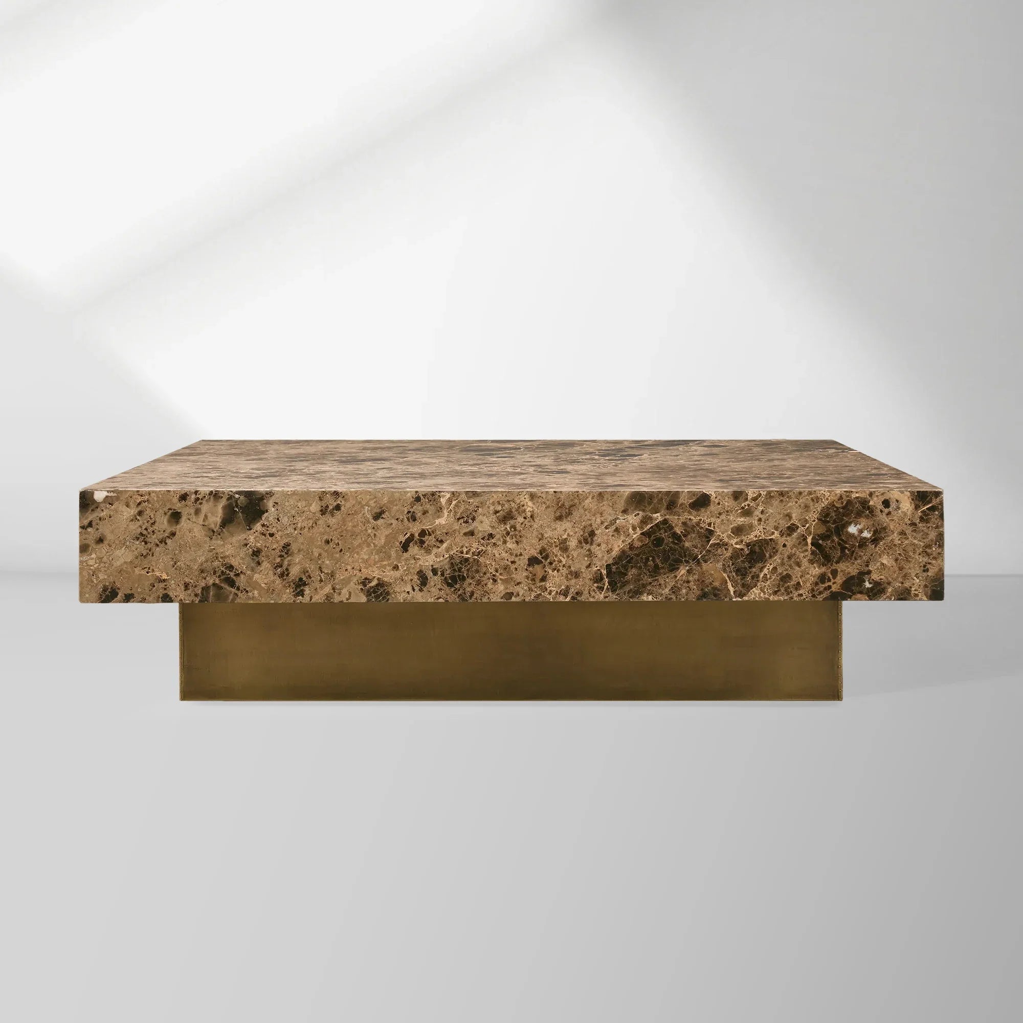 2000x2000_20251113_HL_1_5c887992-c690-461b-9855-1f1392f28eb1.jpg Zelie Emperador Marble Coffee Table Brushed Brass Base Cocktail Table Living Room Luxury Center Tea Table - Image 1