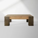 Telluride Square Oak Coffee Table Wood Cocktail Table Living Room Center Tea Table Vintage Cocktail Table - Image 3