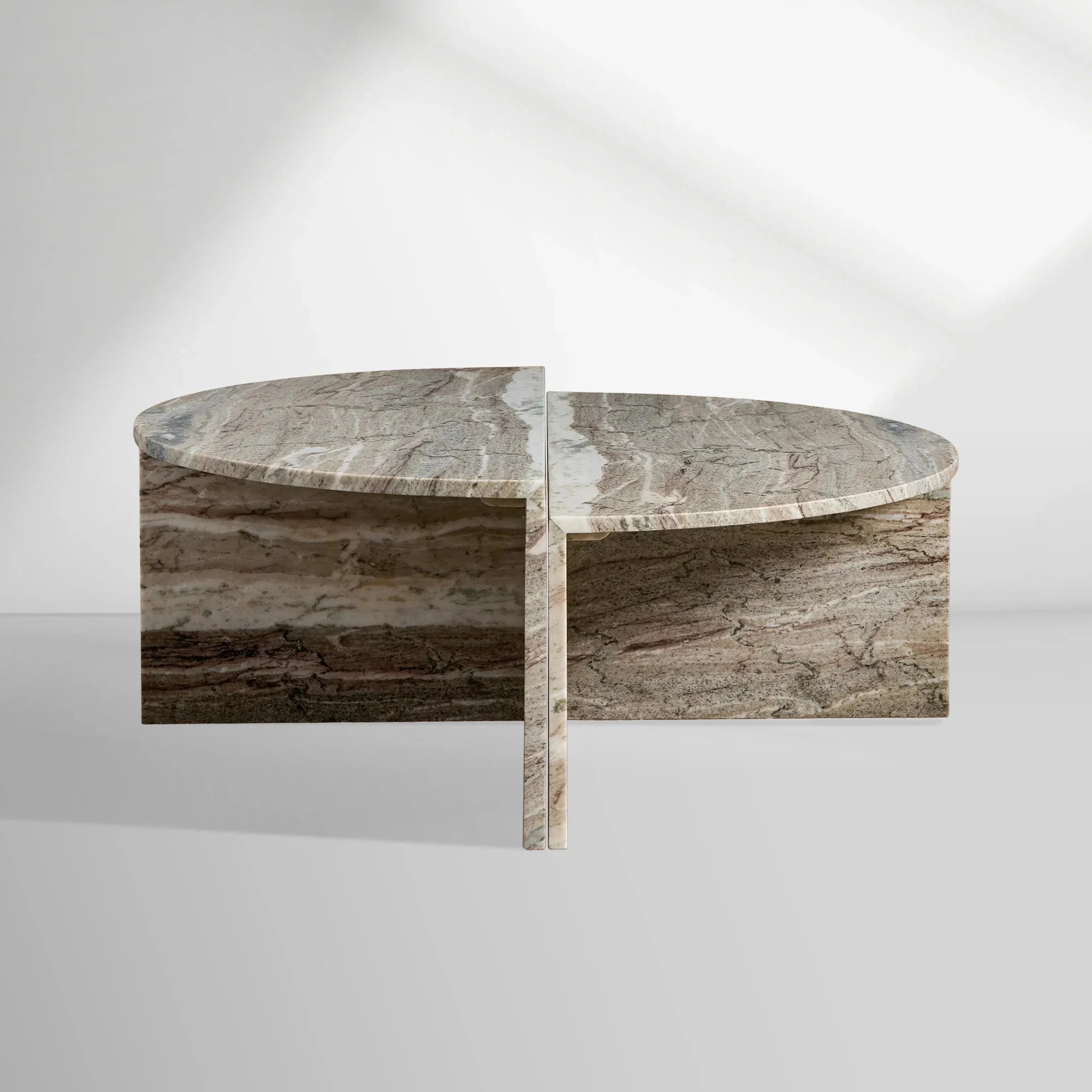 2000x2000_20251113_HL_1_a3badbb8-4697-429b-b949-1c4a0d1fd5f3.jpg Riggs Modular Marble Circular Coffee Table Natural Stone Cocktail Table Sofa Center Tea Table - Image 1