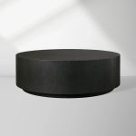 Sullivan Wood Round Coffee Table Oak Cocktail Table Simplicity Living Room Center Tea Table - Image 7