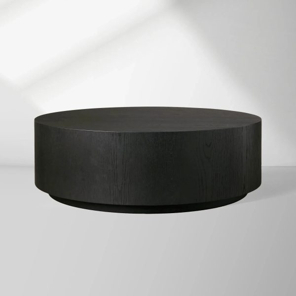 Sullivan Wood Round Coffee Table Oak Cocktail Table Simplicity Living Room Center Tea Table - Image 7