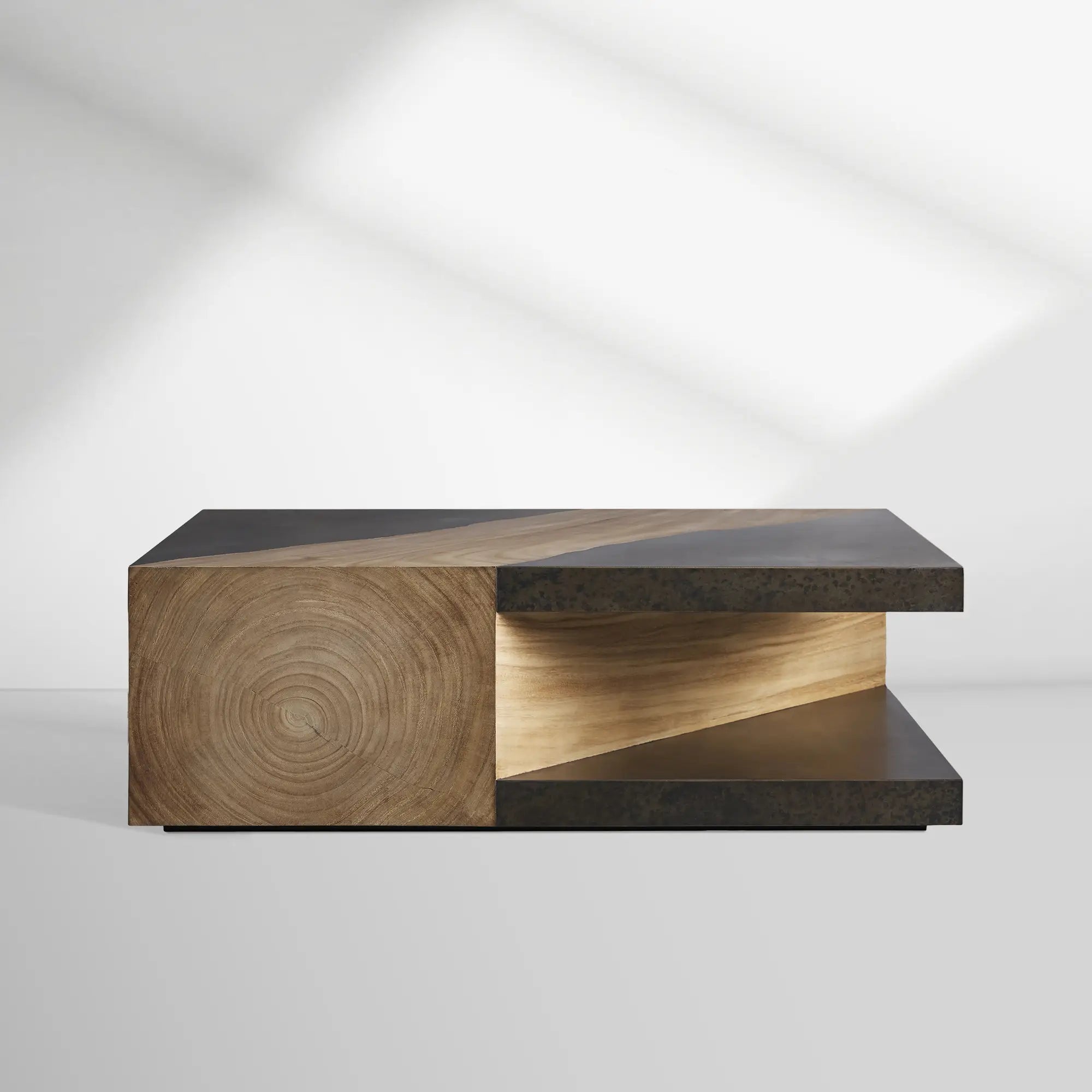 2000x2000_20251113_HL_1_c3a57cea-80d1-4930-9a6a-8a950fbe5fd8.jpg Almeria Guanacaste Wood Coffee Table Modern Rustic Cocktail Table Rectangular Sofa Center Tea Table - Image 1