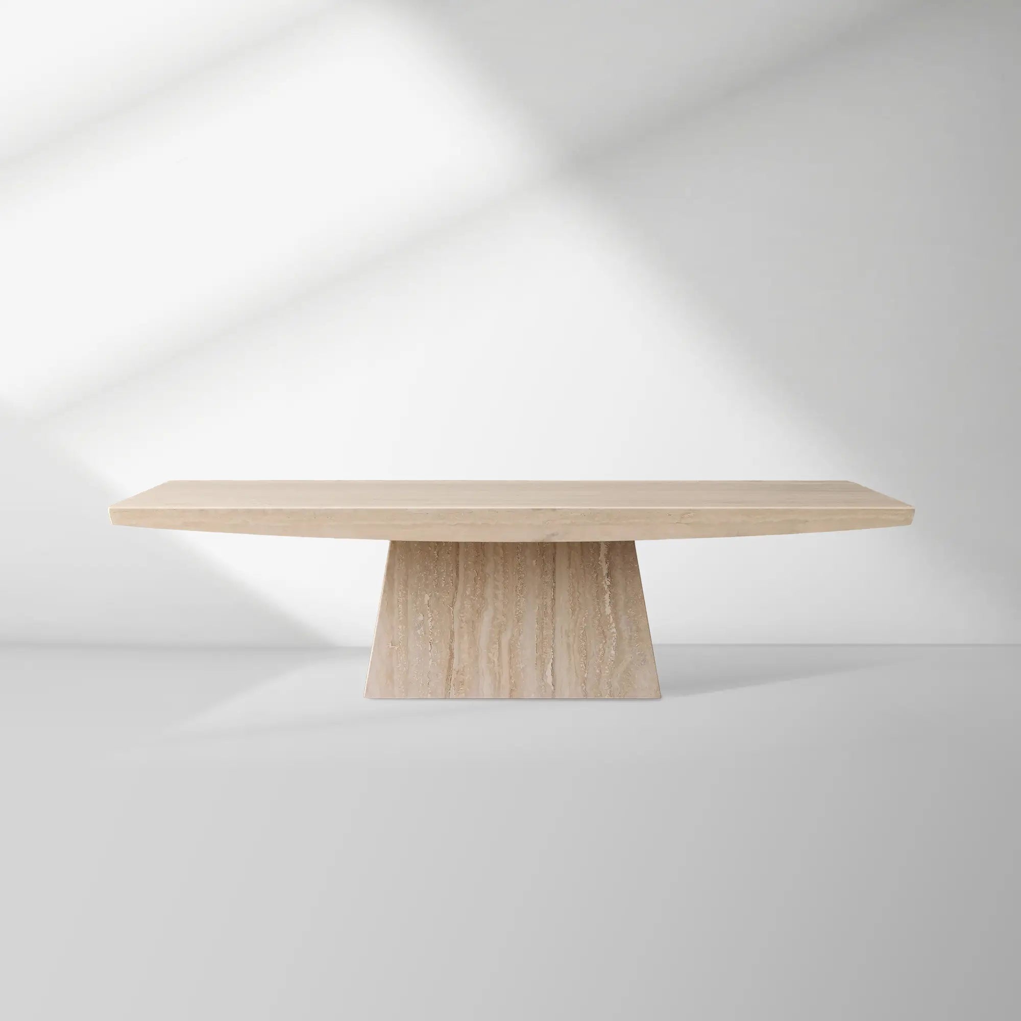 2000x2000_20251113_HLsacsa_1_667fc2ef-92fb-4188-bfa4-de8e19a53c22.jpg Ilaria Light Travertine Coffee Table Italian Stone Pedestal Center Tea Table Living Room Cocktail Table - Image 1
