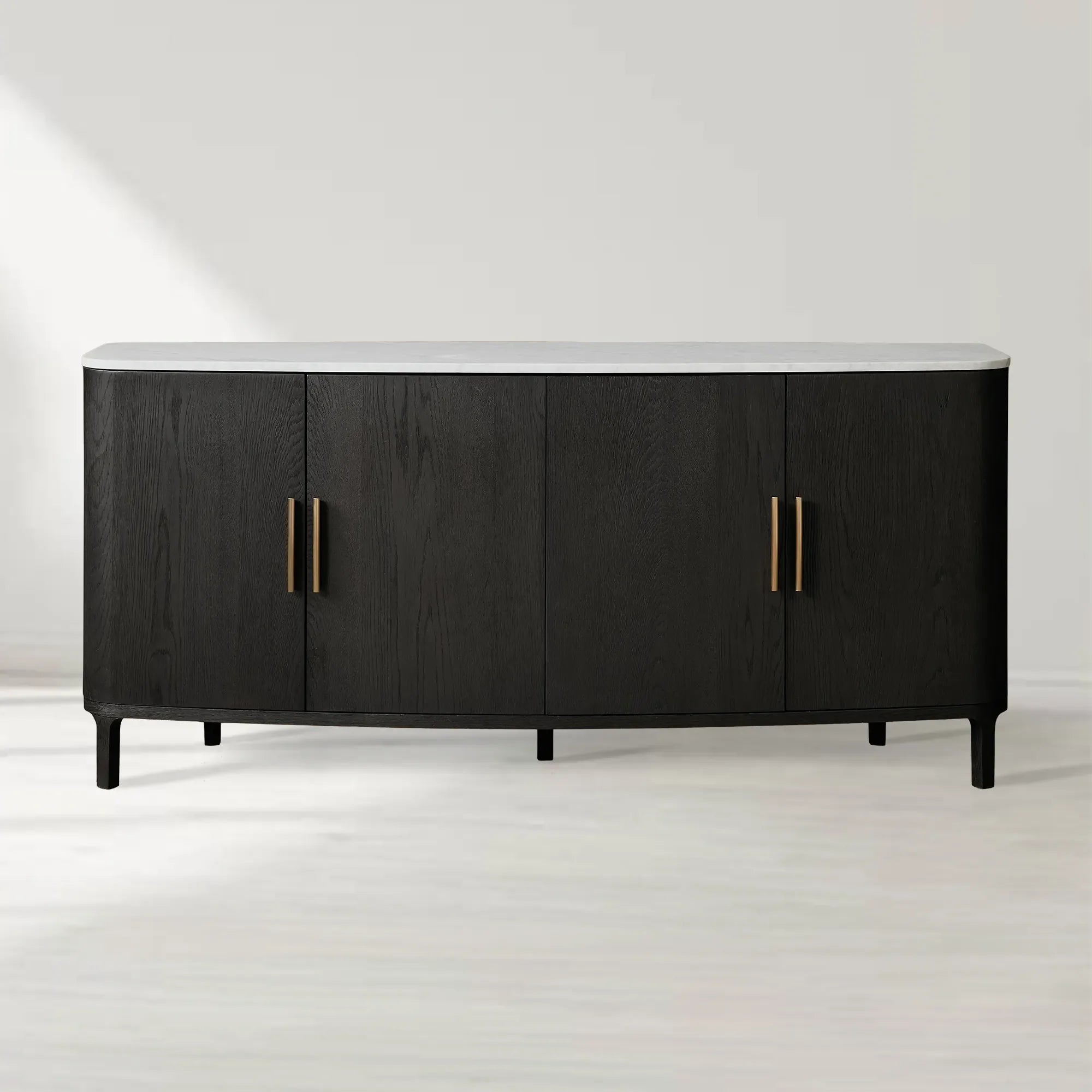 2000x2000_20251208_PA_1d_ac3f359e-304f-41f5-b919-936792e0e5be.jpg Danny Marble Top Sideboard Oak Wood Buffet Buffet Table Cabinet Country Entryways TV Cabinet - Image 1