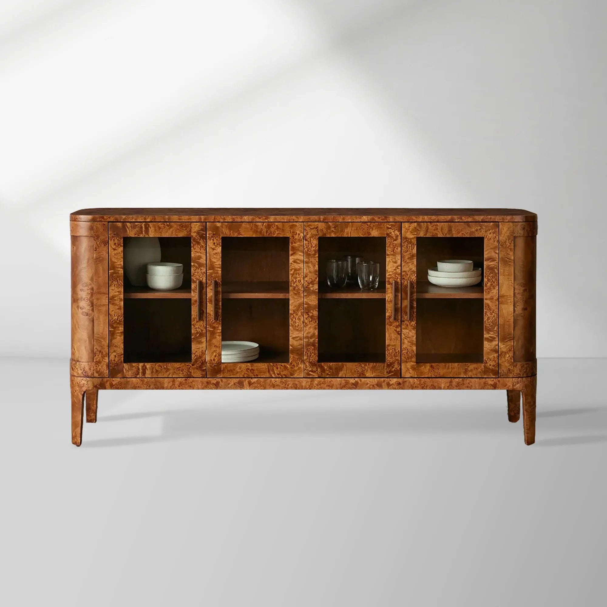 2000x2000_20251222_HL_1_4363edef-9496-414b-9c6c-a5cc3cd0053d.jpg Mogadore Mappa Burl Sideboard Wood Buffet Table Living Room Entryways Glass Doors TV Cabinet - Image 1