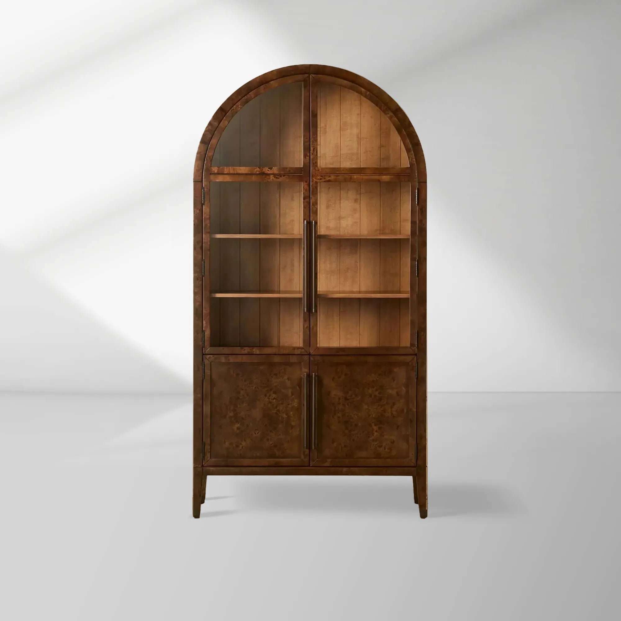 2000x2000_20251222_HL_1_69314981-4a74-474a-8bb1-81c639428d41.jpg Hattie Burl Glass Cabinet Tall display Case Wood Storage Cabinets - Image 1