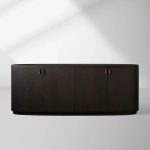 Bexler Natural Wood Sideboard Buffet Table Living Room Entryways Cabinet