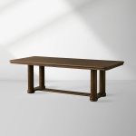 Warby Extension Dining Table with Solid Oak Wood Rectangular  Two 18" Leaves Mocha Finish - Image 3
