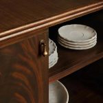 Frances Vintage Sideboard Mahogany buffet Storage Cabinet Wood Entryways Cabinet - Image 3