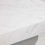 Cinzia Rectangle Stone Coffee Table Natural Marble Cocktail Table Plinth Base Sofa Center Tea Table - Image 7