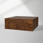 Kalmar Teak Square Coffee Table Wood Living Room Center Tea Table Unique Cocktail Table - Image 2
