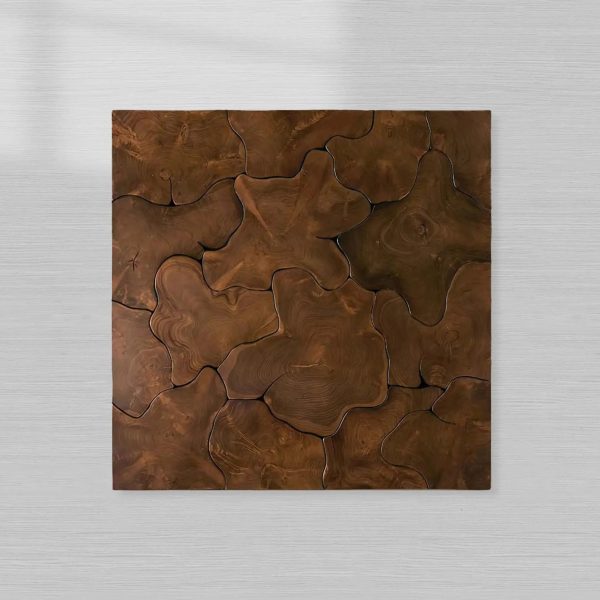 Kalmar Teak Square Coffee Table Wood Living Room Center Tea Table Unique Cocktail Table - Image 4