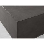 Malone Rectangular Leather Coffee Table Modern Steel Base Cocktail Table Living Room Wood Center Tea Table - Image 2