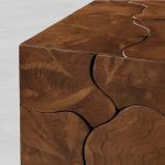 Kalmar Teak Square Coffee Table Wood Living Room Center Tea Table Unique Cocktail Table - Image 3