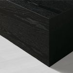 Sullivan Rectangular Oak Coffee Table Black Plinth Base Cocktail Table Wood Living Room Center Tea Table - Image 3