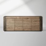 Telluride Mexican Oak TV Stand Cabinet Media Console Result Sideboard Wood Television Storage Unit - Image 4