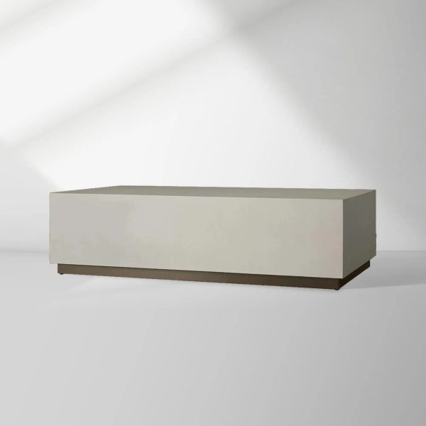 Malone Rectangular Leather Coffee Table Modern Steel Base Cocktail Table Living Room Wood Center Tea Table - Image 4