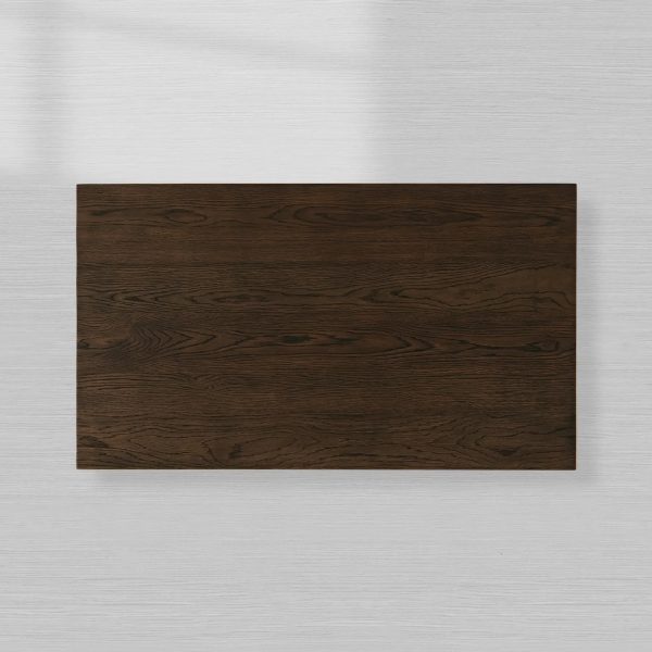 Sullivan Rectangular Oak Coffee Table Black Plinth Base Cocktail Table Wood Living Room Center Tea Table - Image 8